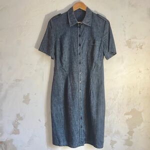 Denim Button-Up Dress